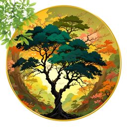 Aura Yellow & Green 1 Piece Wood Floral and Botanical Wall Paintings-17