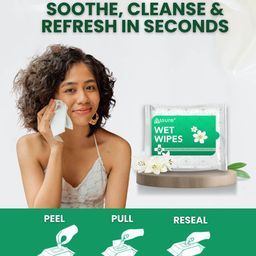 Assure Set Of 5 Fresh Active Wet Wipes With Aloevera For Hydration - 30 Pcs Each image 4