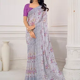 Saree mall Floral Pure Chiffon Bagru Sarees-picture-43