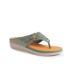 FAUSTO Women Floral Bloom Embellished Orthopedic Flats With Arch Support-41