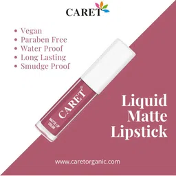 CARET ORGANIC Set Of 4 Super-Pigmented Liquid Matte Lipsticks - 2 ml Each - Shade 1-3-2-4 image 4