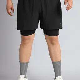 CULT Men Regular Fit Mid-Rise Running Plus Size In-Built Shorts-image-90