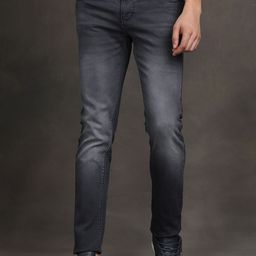 Turtle Men Narrow Tapered Fit Mid-Rise Light Fade Stretchable Jeans-image-59