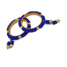 SAVORADE Set Of 2 Blue Alloy Bangle-picture-2