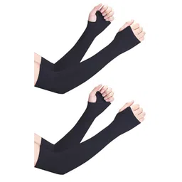 Xjarvis Unisex Pack of 2 UV Sun Protection Hand Sleeves With Thumb Hole Arm Sleeves-image-69