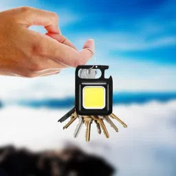hiply Emergency Light Keychain Small Led Keychain COB Rechargeable Waterproof 5 hrs Torch Emergency Light image 2