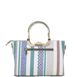Exotic Geometric Printed Oversized Structured Handheld Bag image 5