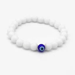 Sukhad White Alloy Artificial Beads Bracelet-picture-10