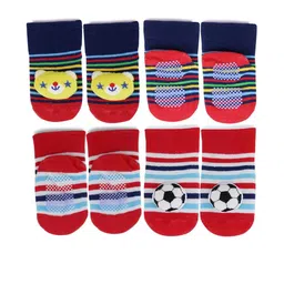 NESKA MODA Kids-Unisex Set Of 2 Ankle Length Cotton Socks-30