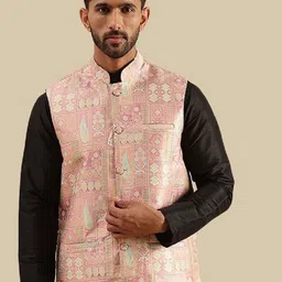 SOJANYA Woven Design Nehru Jackets-picture-17