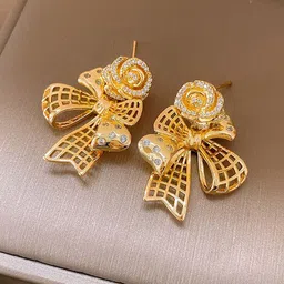 Just Lil Things Stone Studded Contemporary Studs Earrings-picture-5