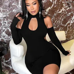 Stylecast X Slyck Cold-Shoulder Bodycon Dress-image-56