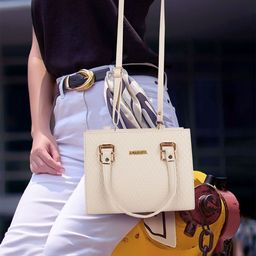 FOMMIL Satchel Women Textured Handbag with Detachable Sling Strap image 5