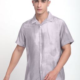 R&B Men Abstract Printed Cutaway Collar Opaque Cotton Casual Shirt-picture-32