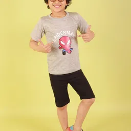 MAYNEISHA Unisex Kids Printed T-shirt with Shorts-24