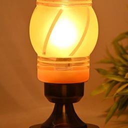SOMIL Yellow Textured Glass Table Lamp-image-10