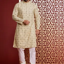 MANQ Men Geometric Kurta-picture-21