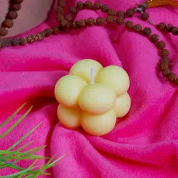 Aura Yellow Tea Light Candle-image-3