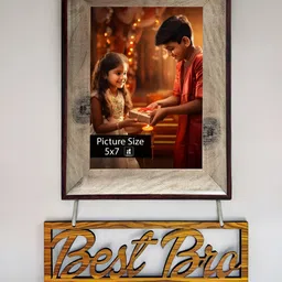 Art Street Beige & Red 1 Pieces Wood Wall Photo Frames-36