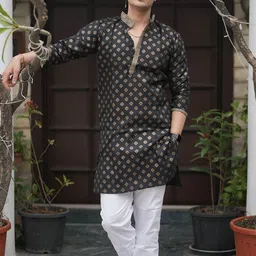 Studd Muffyn Ethnic Motifs Woven Design Straight Kurta-image-8