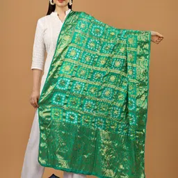 A R SILK DUPATTA HUB Bandhani Printed Silk Dupatta-picture-18