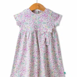 BAESD Print A-Line Cap Sleeve Maxi Dress-picture-15