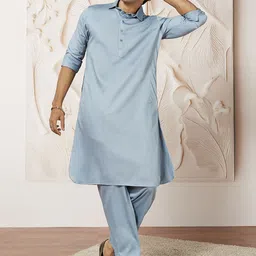 VASTRAMAY Men Regular Kurta with Pyjamas-picture-32