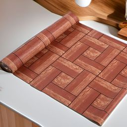 Aura Brown Set of 1 Water Resistant Shelf Liner Organisers-7