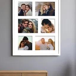 Art Street White 6 Openings Wooden Wall Photo Frame-image-38