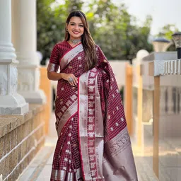all about you Woven Design Zari Pure Silk Saree-image-44