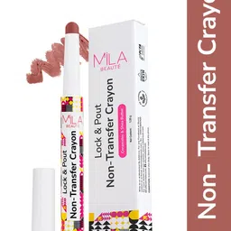 MILA BEAUTE Lock & Pout Matte Crayon Lipstick With Shea Butter - 1.25 g - Dont Stare-7