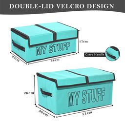 Kuber Industries Green Set of 4 Regular Multi-Utility Organisers image 5