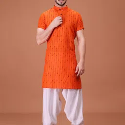 SHIWAM ETHNIX Men Striped Printed Kurta-picture-46