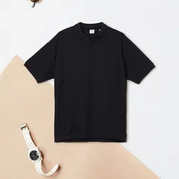 max Boys Solid Polo Collar Cotton T-shirt-image-59