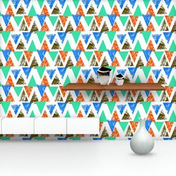 ArtzFolio Printed UV-Resistant Anti-Bacterial Mixed Triangled Peel & Stick Wallpaper-image-29