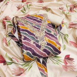 Maroosh Floral Embroidered Zari Work Pure Modal Unstitched Dress Material-picture-6