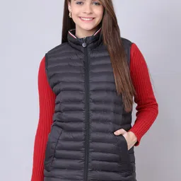 HOUSE OF VEDAS Women Lightweight Outdoor Bomber Jacket-image-9