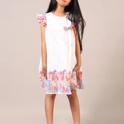 V-Mart Floral Print Puff Sleeve A-Line Dress-19