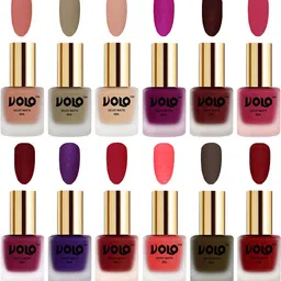 VOLO Set Of 12 Velvet Dull Matte Nail Polish - 8 ml Each-51