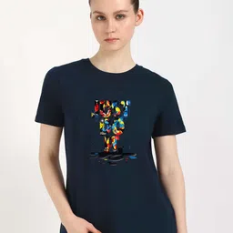 Moda Rapido Women Mickey Mouse Graphic Printed Round Neck Cotton T-shirt-image-95