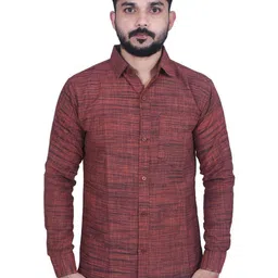 Jashna Men Premium Fit Solid Spread Collar Casual Shirt-image-70