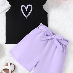 4YOU DRESSES Girls Printed Top With Shorts-image-75