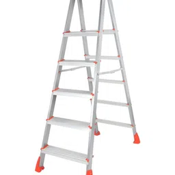 Parasnath Premium Orange-Colored Strong & Anti-Skid Foldable 5-Step Ladder-22