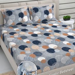 Myntra Elegant Homes Grey & White Printed 300TC Woolen King Bedsheet Set 2.50 m x 2.25 m-image-5
