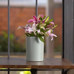 curiocasa Min-To-Be Green Ceramic Flower Vase-image-9