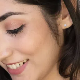 ANAYRA 925 Sterling Silver-Plated Artificial Stone Studded Circular Shaped Studs-29