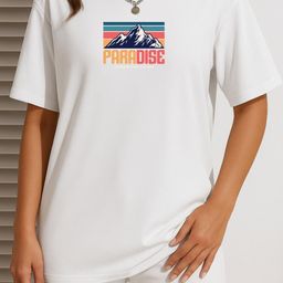 Women White Trendy Graphic Printed Drop Shoulder Oversized T-Shirt-image-69