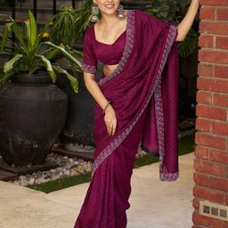 Sitanjali Embellished Beads and Stones Silk Blend Ready to Wear Saree-image-87