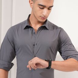 HIGHLANDER Men Slim Fit Opaque Casual Shirt-image-49