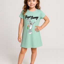 BONKIDS Girls Printed A-Line Dress-image-31